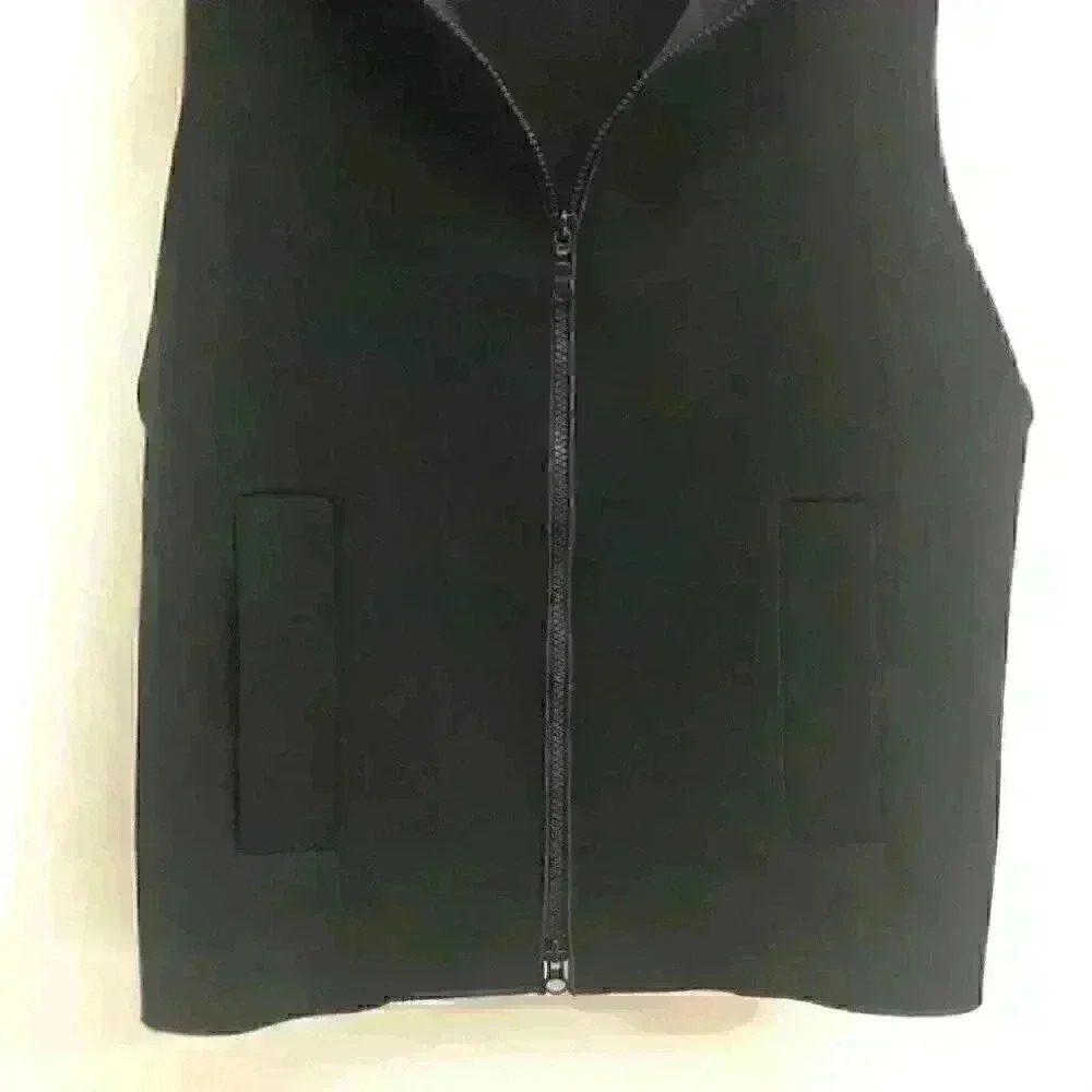 Annette Gortz Designer Relaxed Fit Soft Shell Vest Black Size 36 - Picture 6 of 14